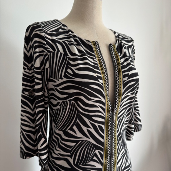 Laundry - Black and White Zebra Slip On Dress - Picture 5 of 14